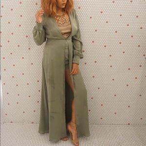 Boho style maxi jumpsuit dress